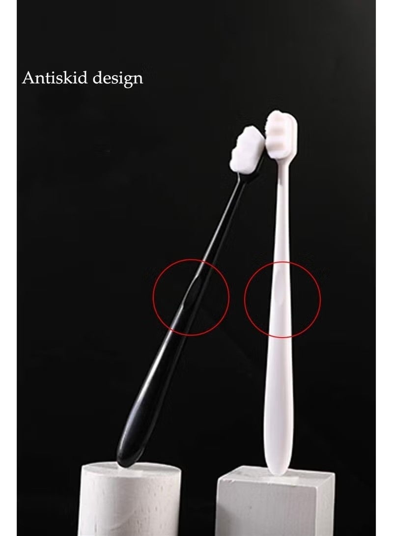 فرشاة أسنان فائقة النعومة (قطعتان)، فرشاة أسنان للبالغين بشعيرات فائقة النعومة، مايكرو نانو 15000 شعيرة، تأثير تنظيف جيد للأسنان الحساسة، انحسار اللثة، لتنظيف عميق، العناية بالفم في المنزل. - Image 4